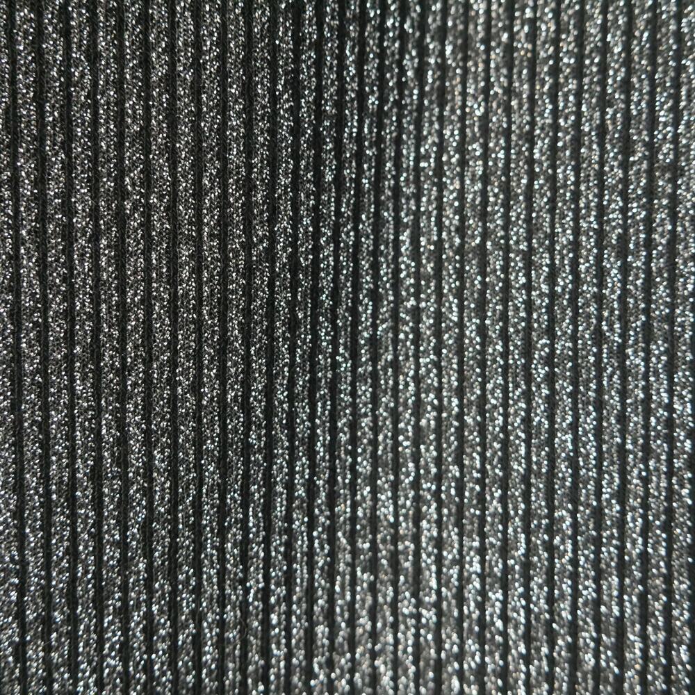 Old Navy Pants Womens Small High Rise Flared Knit Black Silver Metallic Sparkle - Picture 4 of 6
